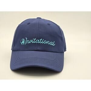 Invitational Golf Hat Cap Blue Color One Size Adjustable Unisex Adult